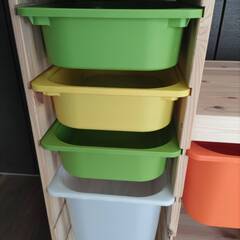 イケア IKEA　トロファスト / 収納ケース5個付きの画像