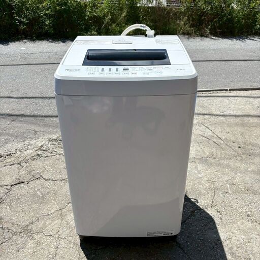 Hisense2019年製4.5㎏全自動洗濯機 超美品 送料無料 洗濯機 4.5kg ハイセンス 縦型 ホワイト Hisense 全自動洗濯機