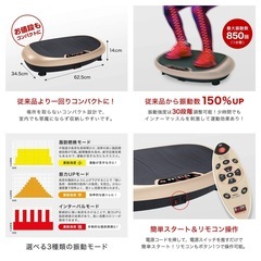 BODY SCULPTURE振動マシン　パワーウェーブミニ ブルブルマシーン ダイエット痩身器具 リモコン、マット付きの画像