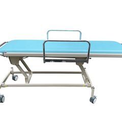 高田ベッド 医療用ベッド ストレッチャー 介護 手動昇降機能ありの画像