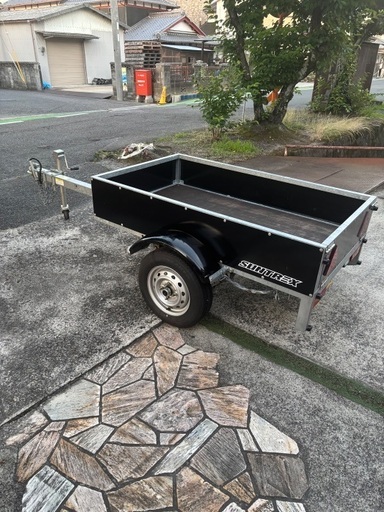 サントレックストレーラー 黒色 カバー付きFMT07 (軽トレーラー)