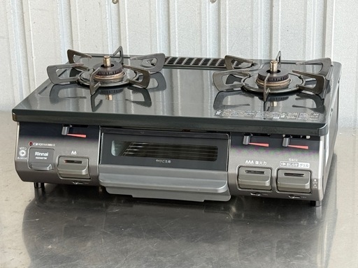 A605◇リンナイ ガスコンロ◇プロパン用◇2022年製◇LPG◇お知らせコンロKGDM67BK