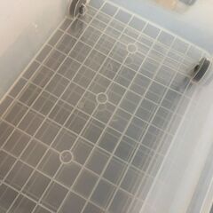 【中古 3個セット】天馬 キャスター付大容量収納ボックス インロック 300L 衣装ケース 収納ケースの画像