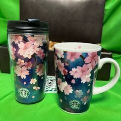 おそらく未使用！スターバックス SAKURA 夜桜　マグカップ　おまけプラスチックタンブラー スタバ@Yの画像