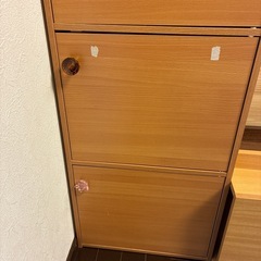 木目調5段ボックスの画像
