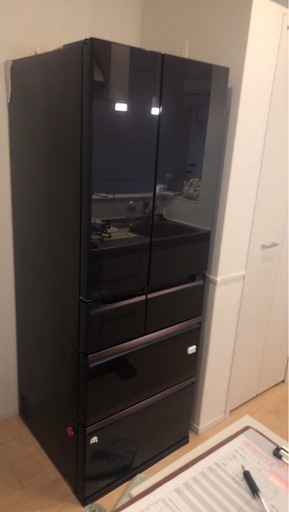 WR-WX52A-BR1形【引き取り限定】　6ドア冷蔵庫　三菱　2017年製　動作確認済み 冷蔵庫 三菱