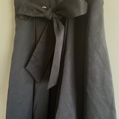 Pageboy 黒 リボン付き フレアスカート ひざ丈の画像