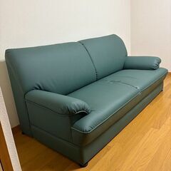 stp-3399　3人掛けソファ　ダークグリーン　リビング　3Pソファ　3人用　居間　深緑　背もたれ付き　長椅子　イス　椅子　いすの画像