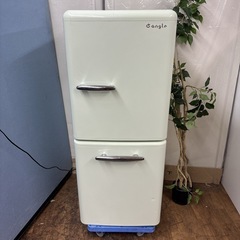 I660 🌈 ジモティー限定価格！ 人気のレトロデザイン♪ e angle 冷蔵庫 (149L) ⭐ 動作確認済 ⭐ クリーニング済の画像