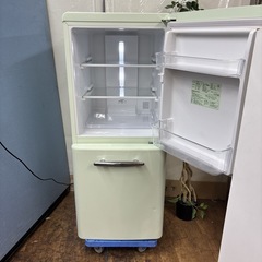 I660 🌈 ジモティー限定価格！ 人気のレトロデザイン♪ e angle 冷蔵庫 (149L) ⭐ 動作確認済 ⭐ クリーニング済の画像