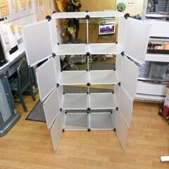 扉付き収納ラック RACK ON RACK プレート1枚の耐荷重5㎏ 衣類収納 ゴミ箱 小物収納 キッチン収納 自由にコーディネイト 西岡店の画像