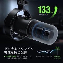 FIFINE ダイナミックポットキャストマイク USB/XLR接続可能の画像