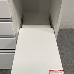 ニトリ キッチンボード レジューム 幅150 ソフトクローズ レンジ台 食器棚 収納 ダイニング ホワイト 中古家具 店頭引取歓迎 R10059の画像