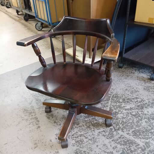 北海道民芸家具 回転式ダイニングチェア キャスター付き ウィンザー スピンドル 北海道民芸家具 回転風椅子 キャスター付き 無垢材 ウィンザー