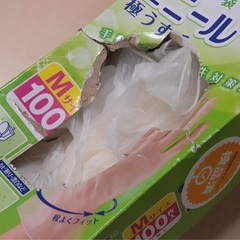エステー ビニール手袋 極うす手 Mサイズ クリアの画像