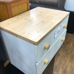 リサイクルショップどりーむ鹿大前店　No.1371　ミニタンス　2段　白色の画像