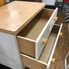 リサイクルショップどりーむ鹿大前店　No.1371　ミニタンス　2段　白色の画像