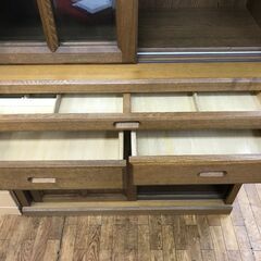 リサイクルショップどりーむ鹿大前店　No.2106　食器棚　木目調の画像
