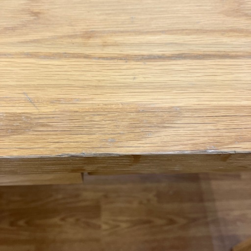 無印良品　ワークデスク　引き出し付き キズ、ハガレ有り　無垢材　【トレファク　川越店】