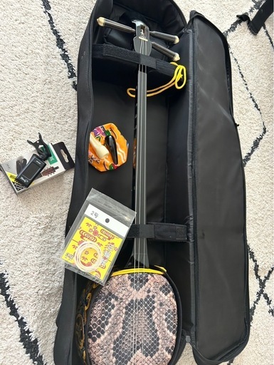 決まりました！ 【中古】三線　本革風