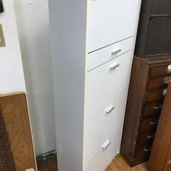 リサイクルショップどりーむ鹿大前店　No.2666　靴箱　白色　オシャレの画像