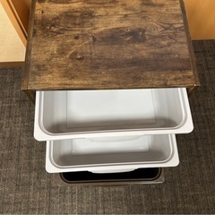 ニトリ カラーボックス カラボ 3段 木製収納ラック 引き出し付 幅42×高さ60×奥行30cm の画像