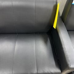 【ジャングルジャングル滋賀草津店】ジモティ来店特価!!　2人掛けソファー　ﾌﾞﾗｯｸ　J-250964の画像