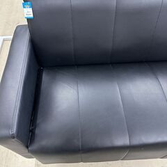 【ジャングルジャングル滋賀草津店】ジモティ来店特価!!　2人掛けソファー　ﾌﾞﾗｯｸ　J-250964の画像