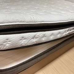 【急募】ダブルベッド N-Sleep ニトリ マットレス+収納付きベッドフレームの画像