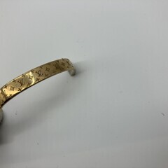 ルイヴィトン カフ ナノグラム バングル Sサイズ M00253 GP ゴールド金具 ブレスレット イタリア製の画像