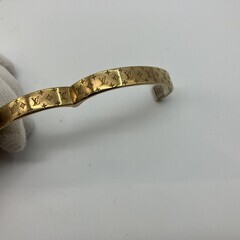 ルイヴィトン カフ ナノグラム バングル Sサイズ M00253 GP ゴールド金具 ブレスレット イタリア製の画像