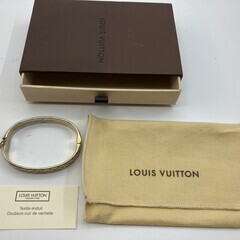 ルイヴィトン カフ ナノグラム バングル Sサイズ M00253 GP ゴールド金具 ブレスレット イタリア製の画像