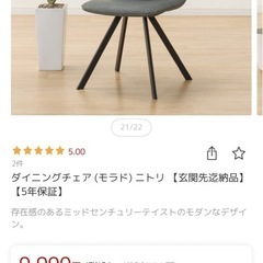 　ダイニングチェア(モラド DGY)  2脚セットでもOKの画像