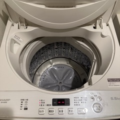 ES-GE5D-W 全自動洗濯機 ホワイト系 [洗濯5.5kg /乾燥機能無 /上開き]の画像