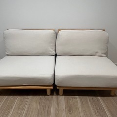 【早い者勝ち】シンプルソファー　白　ホワイトの画像