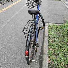 リサイクルショップどりーむ荒田店　No482　自転車　シティサイクル　27インチ　青　エコチャリNo22166Uの画像