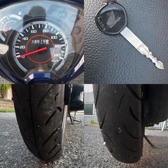 ホンダ　Dio110 JF58 紺色　実働　通勤　通学　動画あり　大阪の画像