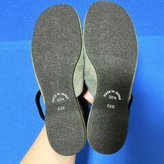 【未使用級 / COULEUR VARIE】フラットシューズ 3E 22.5cm ①の画像