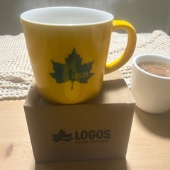 【非売品】LOGOS 陶器製マグカップ ＆小皿 ×2枚の画像