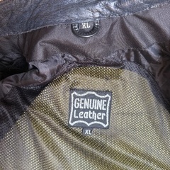 GENUINE Leather シングルライダースジャケット XLの画像