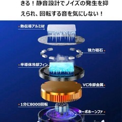 【新品】GUQILE FS03 磁気式クーラーファン スマホ 冷却の画像