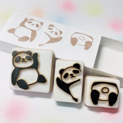 パンダ 消しゴムはんこ セットの画像