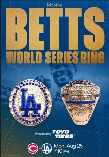 来場者限定】Mookie Betts ワールドシリーズリング 2025年8月25