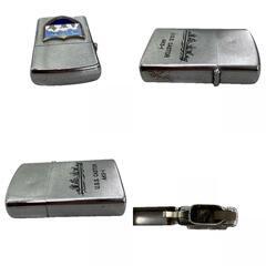 170590 現状品 ZIPPO ジッポ Rk3  PRINCE ”ROCKY” USS CASTOR AKSI 年式不明 ★動作品★ シルバー　ブルー [1000023022330]の画像