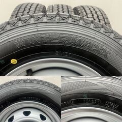 新品【DUNLOP WINTER MAXX SV01 145/80R12 80/78N LT】スタッドレス【JECT 12インチ 3.5J4HPCD100】22年製 エブリィ等　(STD040MY)の画像