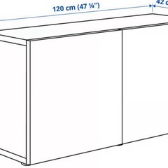 【短期間使用】IKEA BESTA ベストー シェルフユニットの画像