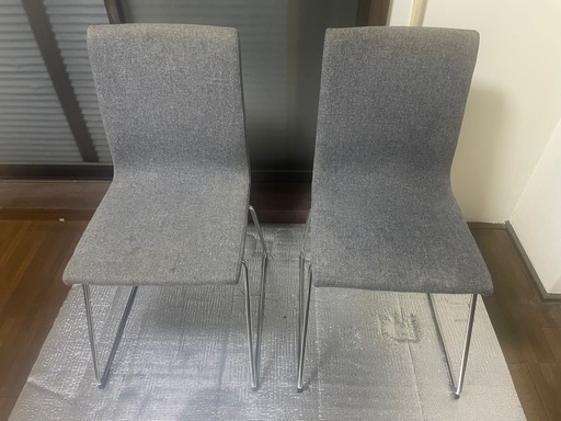 2脚セット　IKEA イケア　VOLFGANG ダイニングチェア　クロムメッキ IKEA イケア 椅子(VOLFGANG)2脚セット