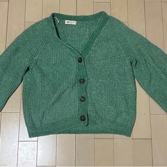 冬物 H＆M緑 カーディガンの画像