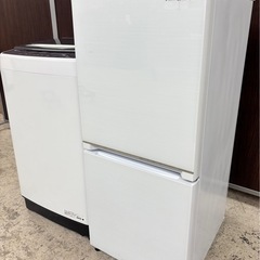 2021年製 ハイセンス洗濯機＆冷蔵庫セット 🚚【配達可能・保証付き】  ✨ お揃いでスタイリッシュ！の画像