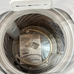 2021年製 ハイセンス洗濯機＆冷蔵庫セット 🚚【配達可能・保証付き】  ✨ お揃いでスタイリッシュ！の画像